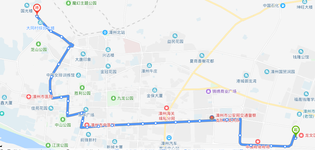 漳州公交13路路線圖