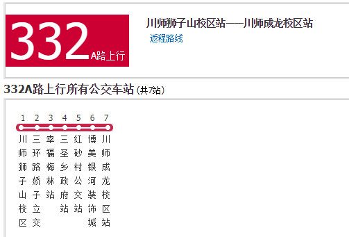 成都公交332A路