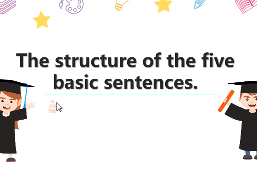 The structure of the five basic sentences.