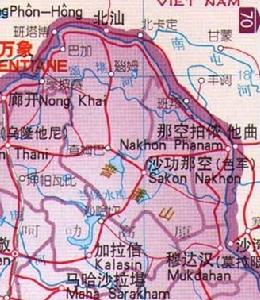 那空拍儂府位於泰國東北，與寮國接壤