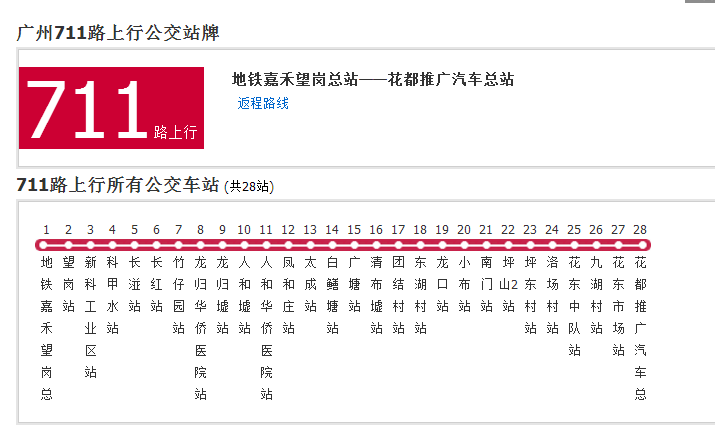 廣州公交711路