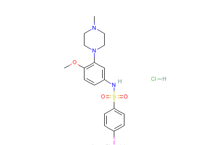 鹽酸4-碘-N-[4-甲氧基-3-（4-甲基-1-哌嗪）苯基]苯磺醯胺