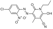 5-[（4-氯-2-硝基苯基）偶氮基]-1,6-二氫-2-羥基-4-甲基-6-氧代-1-丙基-3-吡啶甲腈