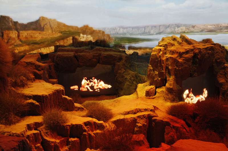 寧夏銀川旅遊景點水洞溝映象3萬年實景演繹
