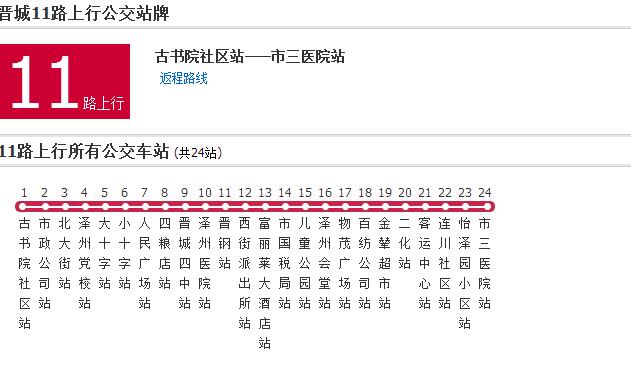 晉城公交11路