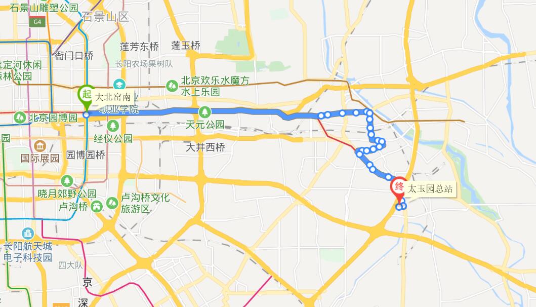 北京公交806路線路圖