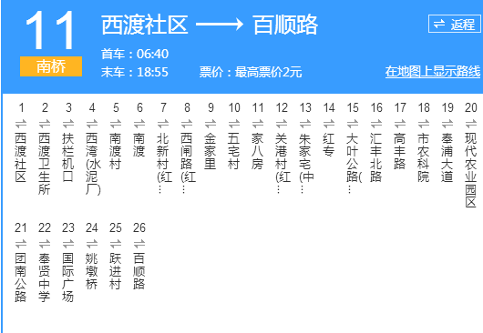 上海公交南橋11路