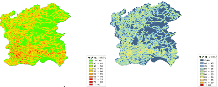 廣州市晝夜交通噪聲地圖