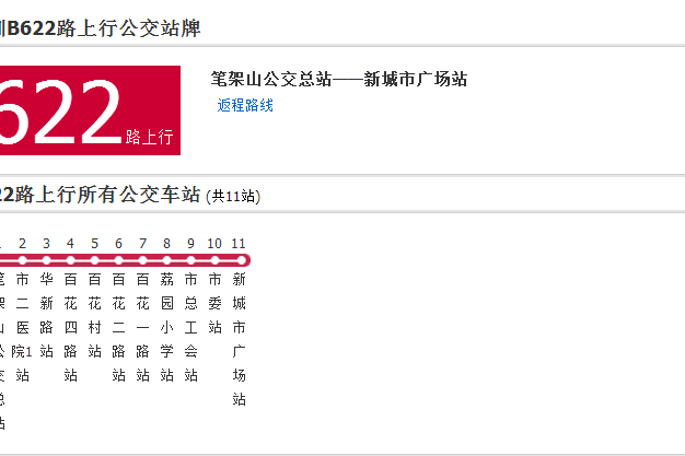 深圳公交B622路