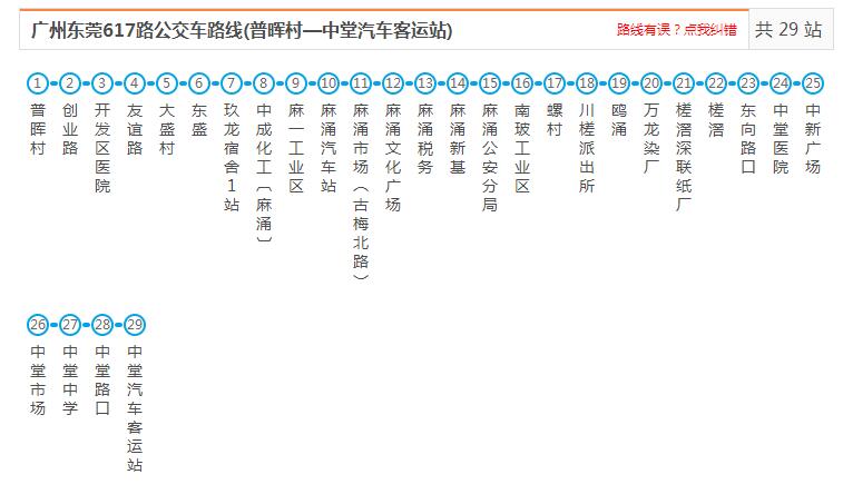 東莞公交617路