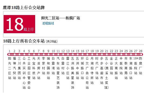 鷹潭公交18路