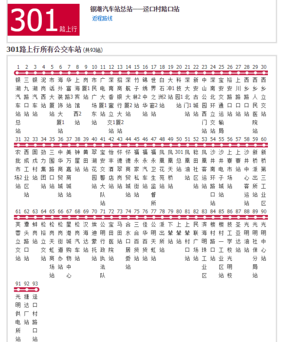 深圳公交301路