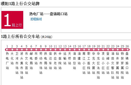 濮陽公交1路