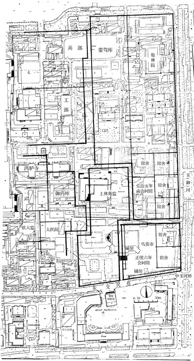 圖4明代會同館及周邊建築位置推測圖