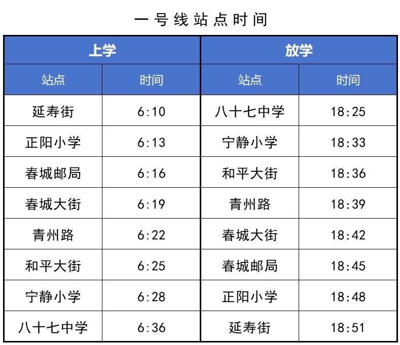 長春公交八十七中學1號線