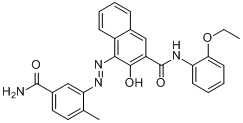 4-[（5-氨基甲醯基鄰甲苯基）偶氮]-3-羥基-2-萘並鄰醯氨基苯乙醚