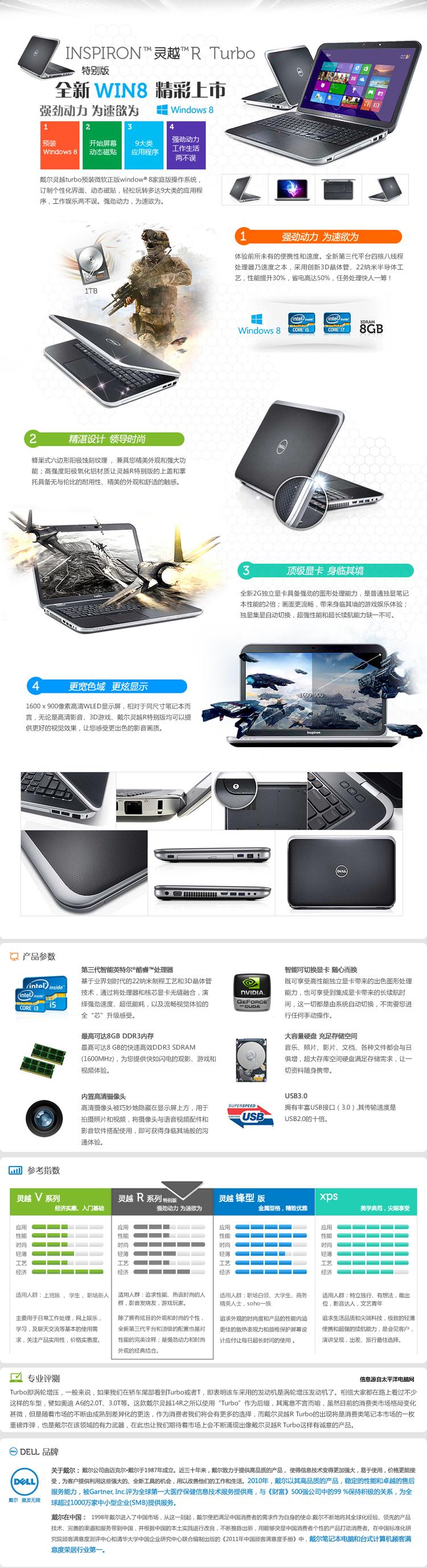 戴爾Inspiron 靈越 14R Turbo(Ins14TD-3728)