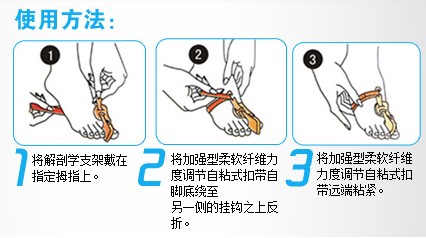 拇外翻矯正帶使用方法圖示