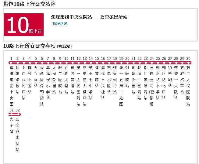 焦作公交10路