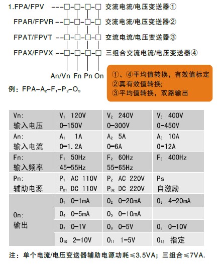 FP型交流電壓變送器