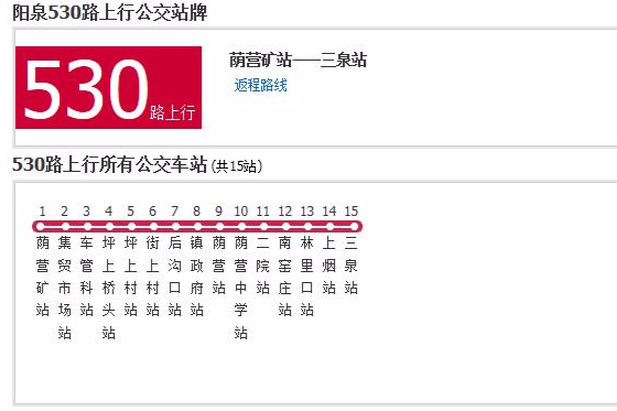 陽泉公交530路