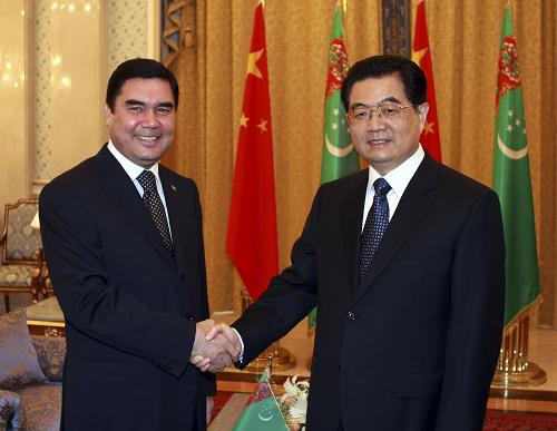 胡錦濤同土庫曼斯坦總統會談