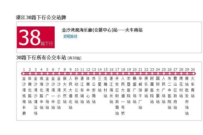 湛江公交38路