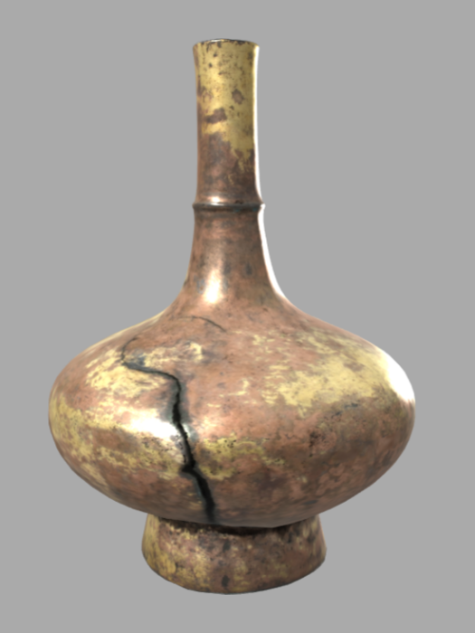 西漢鎏金長頸青銅壺