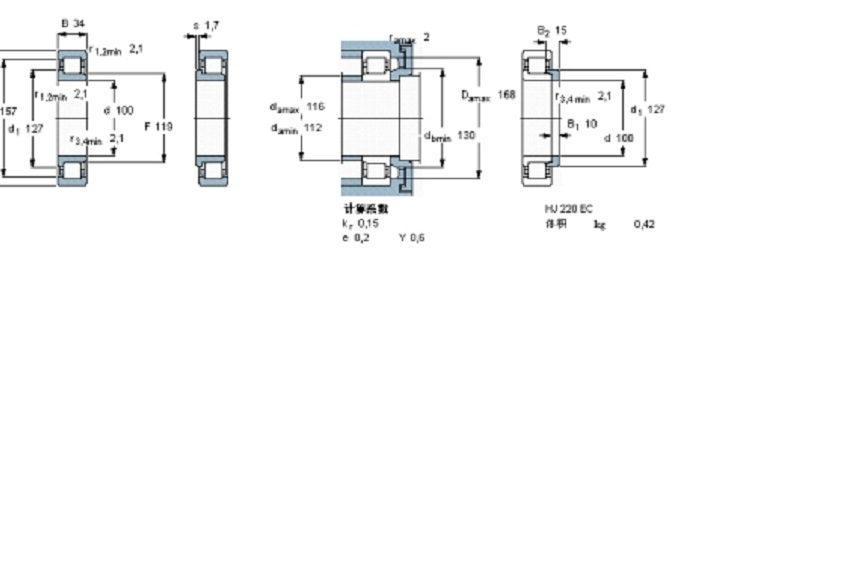 SKF NJ220ECP軸承