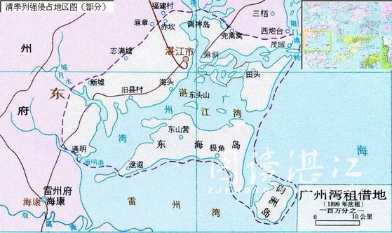 &#39;法國強租&#39;廣州灣&#39;的租借地圖&#39;