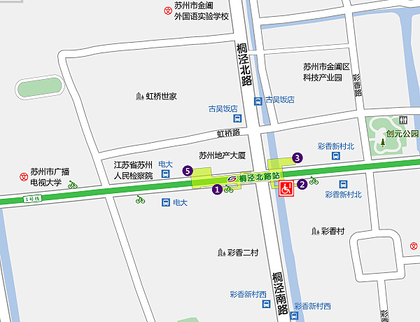 桐涇北路站出入口分布圖