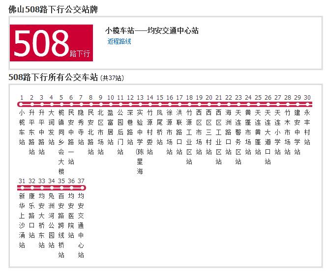 佛山公交508路