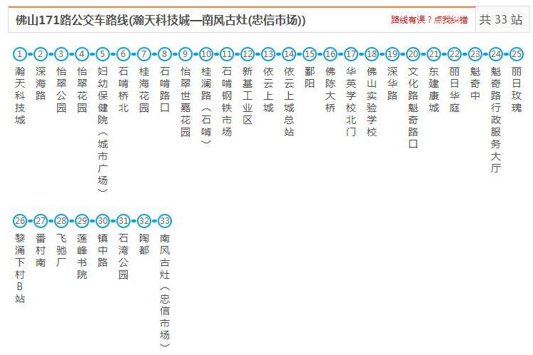 佛山公交171路