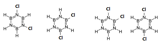 硼氮苯的四種二氯代物
