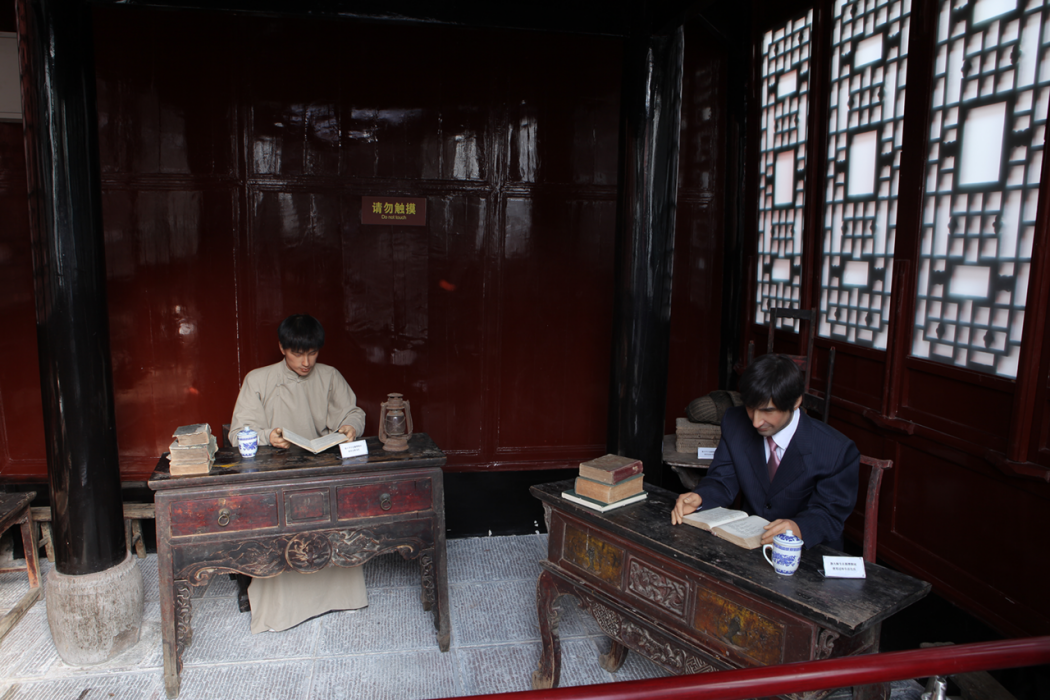 外國留學生讀書的場景復原