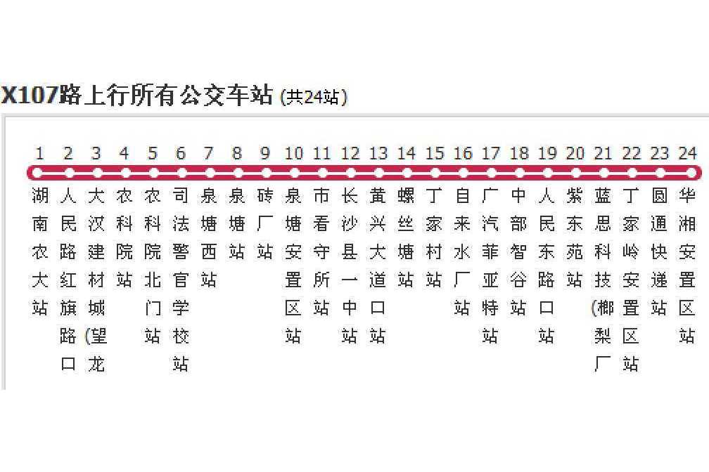 長沙公交X107路