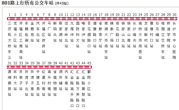 長沙公交801路