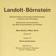 Physics of Group IV Elements and III-V Compounds / Physik der Elemente der IV. Gruppe und der III-V Verbindungen (Landolt-Börnstein