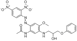 N-[2-[（2,4-二硝基苯基）偶氮]-5-[（2-羥基-3-苯氧基丙基）氨基]-4-甲氧基苯基]乙醯胺