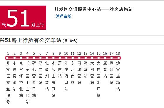 北京公交興51路