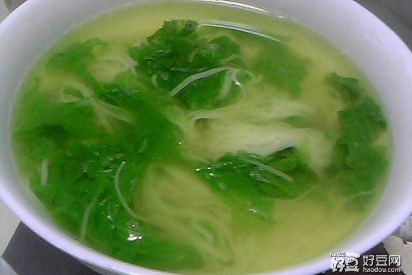 青菜絲麵條湯