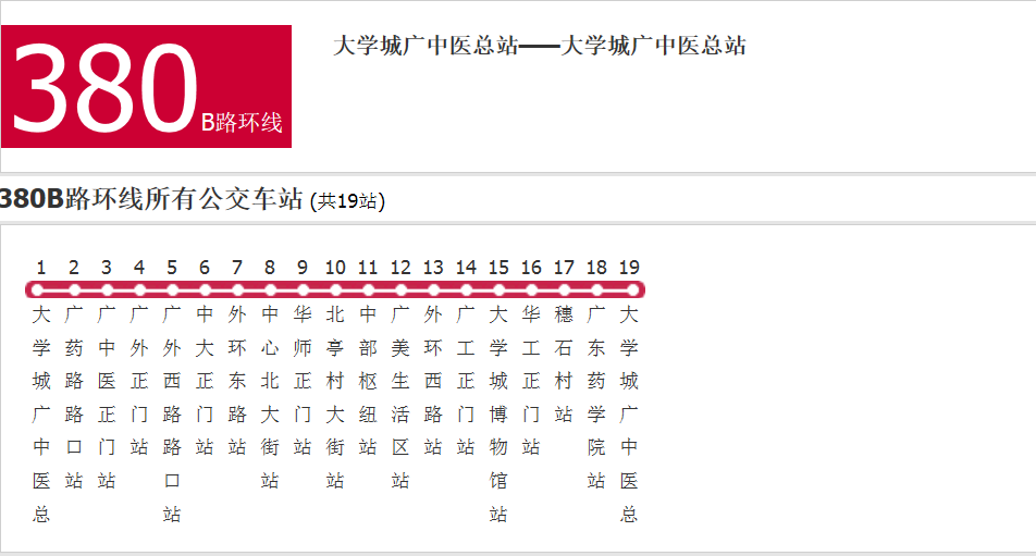 廣州公交380B路環線