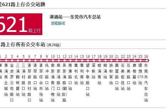 東莞公交621路