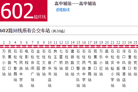 石柱公交602路環線