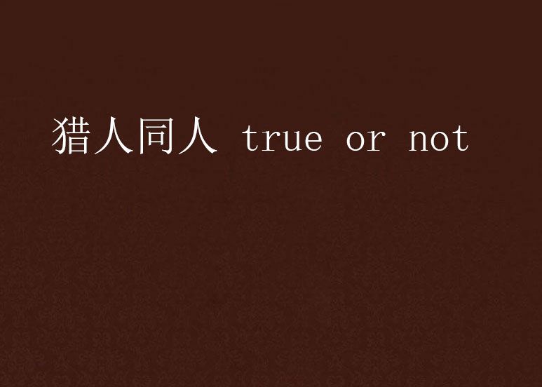 獵人同人 true or not