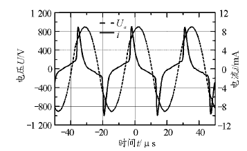 氣隙穩態擊穿階段的放電波形圖