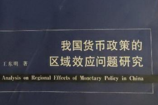 我國貨幣政策的區域效應問題研究