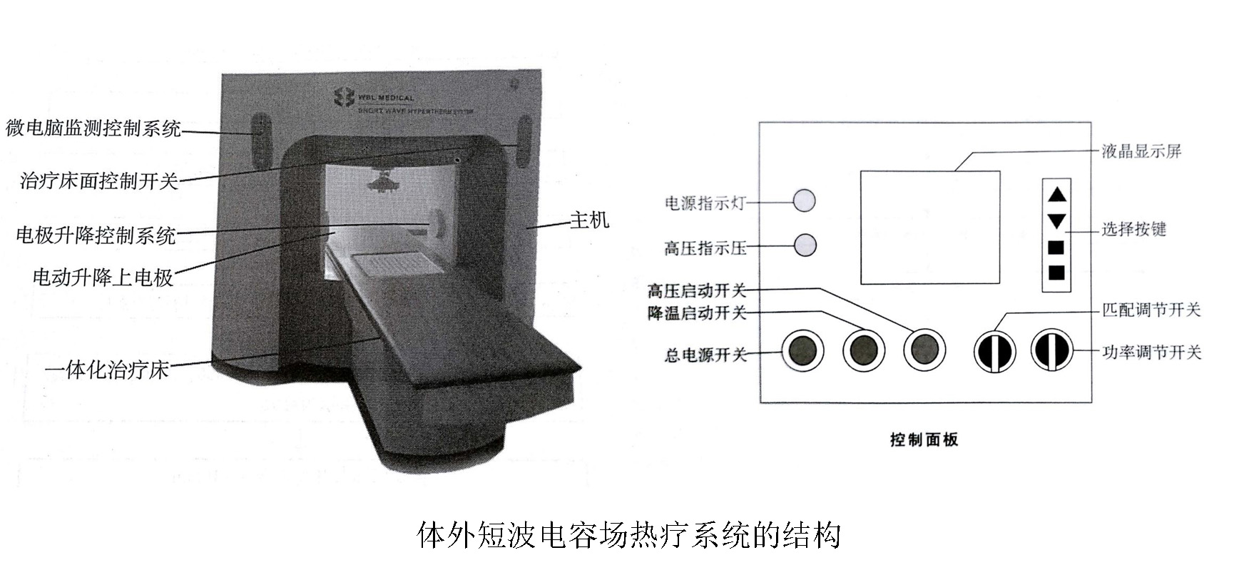 體外短波電容場熱療系統的結構