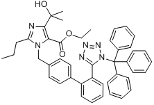 4-（1-羥基-1-甲基乙基）-2-丙基-1-[[2\x27-[三苯甲基-1H-四唑-5-基][1,1\x27-聯苯]-4-基]甲基]-1H-咪唑-5-甲酸乙酯