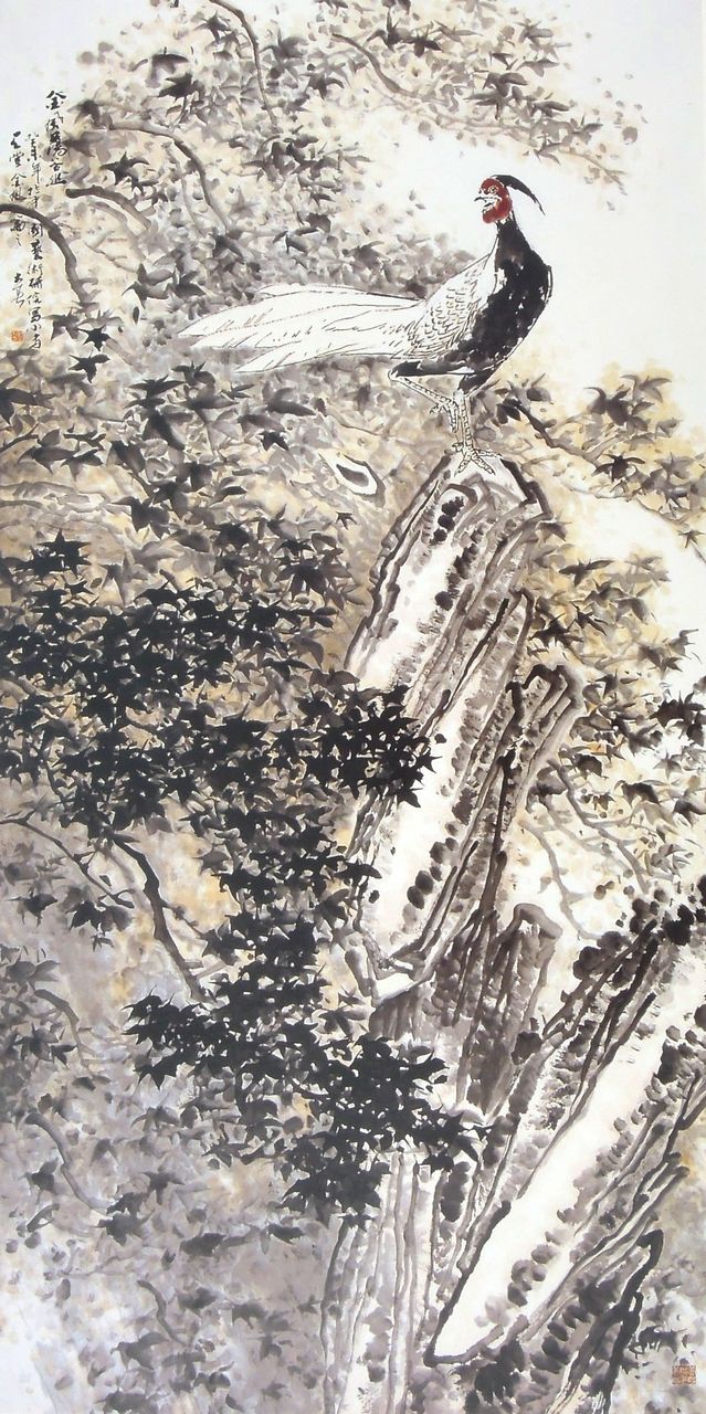 劉新春 《金風盪幽谷》 240×120cm